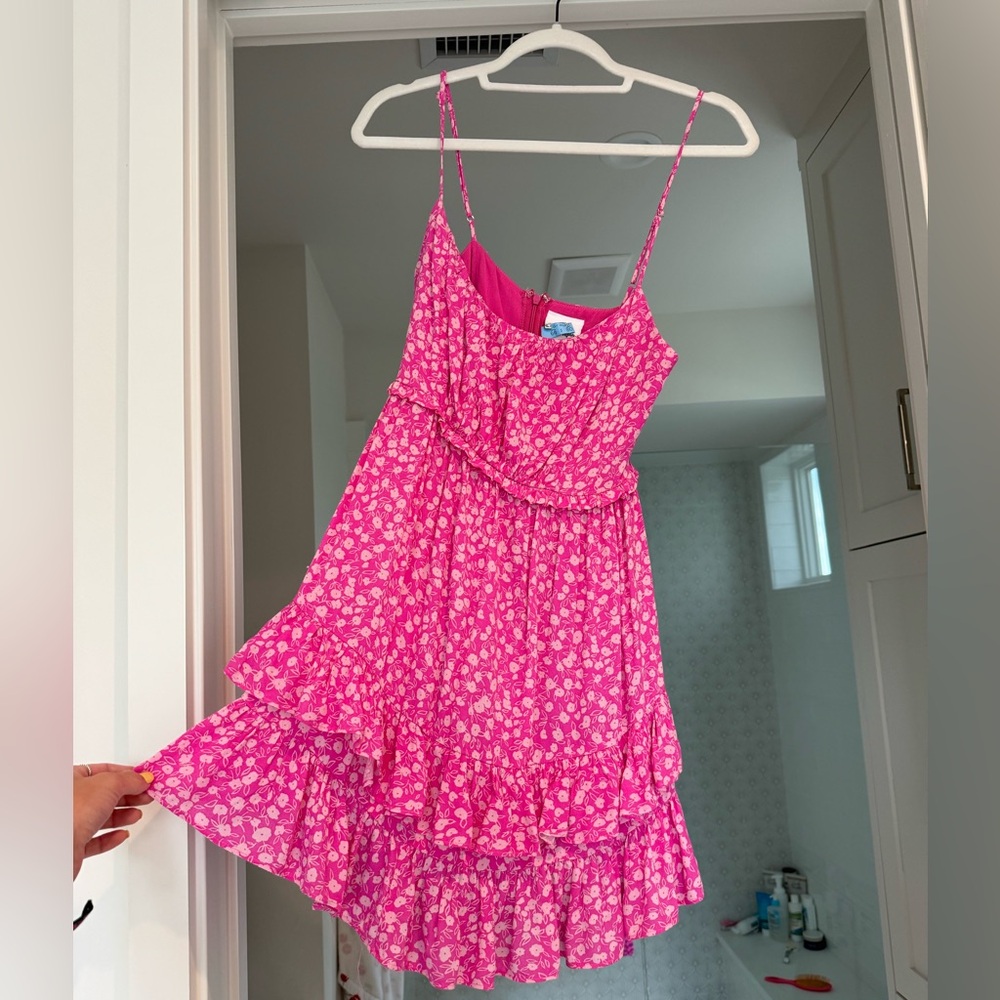 sky to moon pink with flower dress